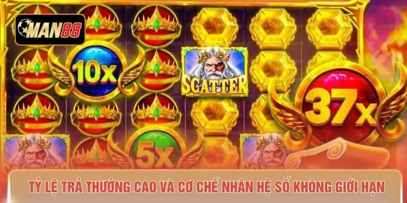 Tỷ lệ trả thưởng cao và cơ chế nhân hệ số không giới hạn